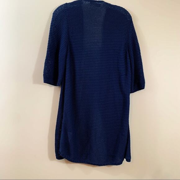 Piazza Sempione Navy Knit Short Sleeve Cardigan - Picture 1 of 5